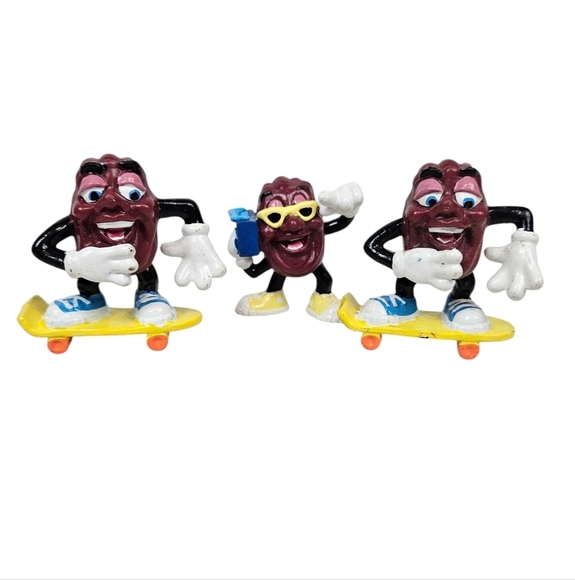 Applause Other - Vintage Calras 80s California Raisins Skateboard PVC Figurines Lot of 3 S1